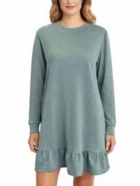 Marie Oliver Sweatshirt Droo Waist Dress Dusty Blue